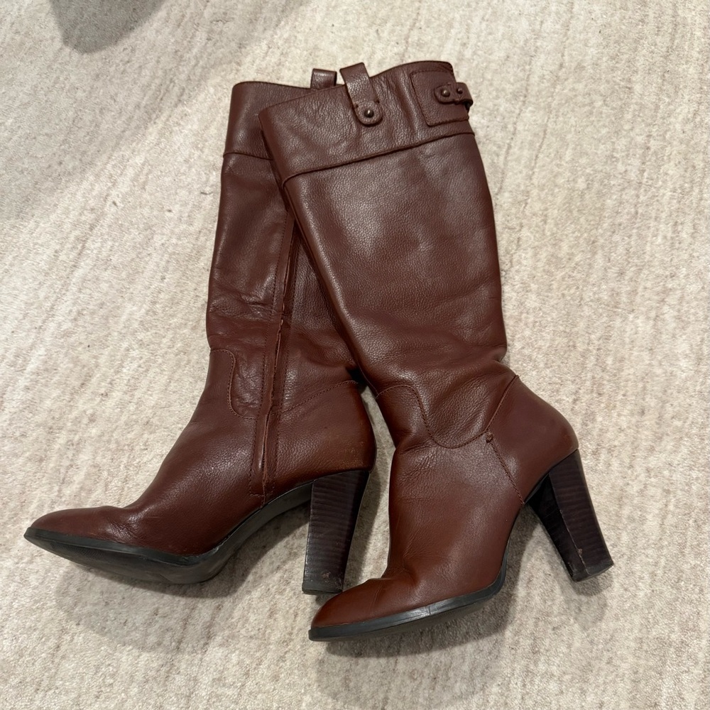 Banana Republic Tall Brown Leather Boots- Size 8